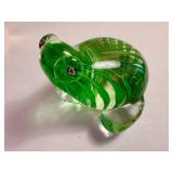 Vintage Art Glass Frog Paperweight