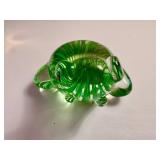 Vintage Art Glass Frog Paperweight