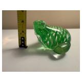 Vintage Art Glass Frog Paperweight