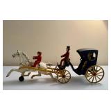 Antique Kenton Cast Iron Horse-Drawn Hansom Cab Toy