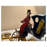 Antique Kenton Cast Iron Horse-Drawn Hansom Cab Toy