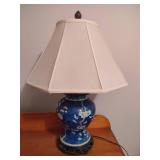 Antique Hand-Painted Oriental Style Table Lamp
