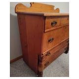 Antique Four-Drawer Solid Wood Dresser