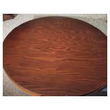 Antique Round Wood Mirror