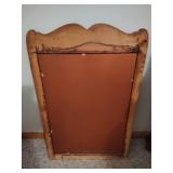 Antique Wood Rectangular Mirror