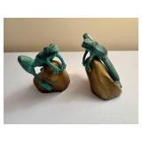 David Kay Frog on Rock Sculpures/Bookends