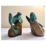 David Kay Frog on Rock Sculpures/Bookends