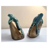 David Kay Frog on Rock Sculpures/Bookends