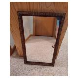 Antique Hand Carved Rectangular Mirror