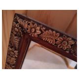 Antique Hand Carved Rectangular Mirror