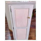 Wood Storage Cabinet White-washed