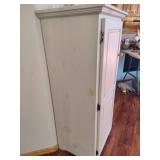 Wood Storage Cabinet White-washed