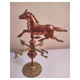 Galloping Horse Weather Vane - Polished Copper/Brass
