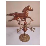 Galloping Horse Weather Vane - Polished Copper/Brass