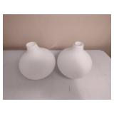 Two Frosted Glass Vases