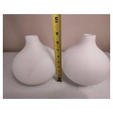 Two Frosted Glass Vases