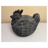 Large Sitting Resin Hen Decor