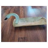 Vintage Carved Wooden Swan