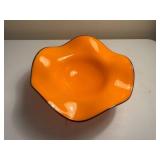 Teleflora Orange Glass Bowl