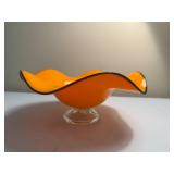 Teleflora Orange Glass Bowl