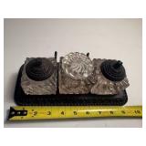 Vintage Cast Iron Triple Stand Ink Well