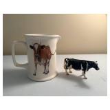 Cow Ceramic Milk Pitcher and Model