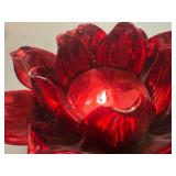 Lot of Red Candle Holders