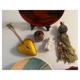 Assorted Decorative Items Small Plate Bowls and Misc.