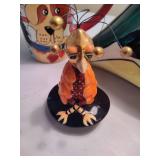 Lynda Corneille Signed "Black White Strip Cat" Art Tea Pot