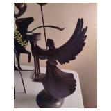 Metal Reindeer and Angel Candleholders