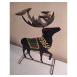 Metal Reindeer and Angel Candleholders