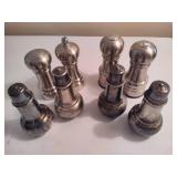 Assorted Mixed Metal Salt and Pepper Shakers