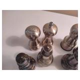 Assorted Mixed Metal Salt and Pepper Shakers