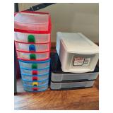 Lot of Plastic Drawer Organizers