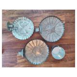 Metal Hanging Candle Holders and Small Metal Bucket