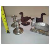 Pewter Candle Holders & Mixed Metal Decor