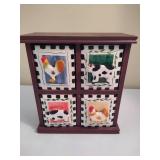 Farmhouse Style Tea or Spice Cabinet