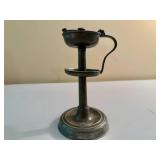 Antique Pewter "Slush Lamp" and assorted Metal Decorative Items