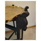 Chinese Etched Brass Side Table