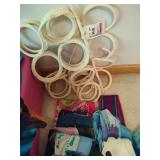 Lot of Ladies Scarves & Hanging Scarf Holder