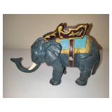 Vintage Elephant Cast Iron Mechanical Bank