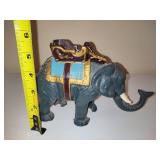 Vintage Elephant Cast Iron Mechanical Bank