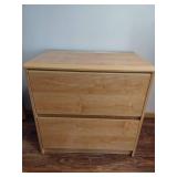Wood Two-Drawer Filing Cabinet
