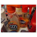 Lot of Cleaning Supplies/Iron & Mini Ironing Board