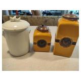 Pier 1 Rooster Canisters + Additional Jar