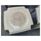 Two Plastic Chairs w/Ottomans