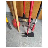 Assorted Rakes & Garden Tools