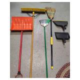 Lot of Brooms, Dustpans & Shovel