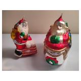 Department 56 Vintage Hand Blown Mercury Glass Santas