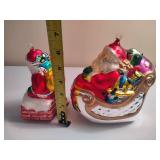 Department 56 Vintage Hand Blown Mercury Glass Santas